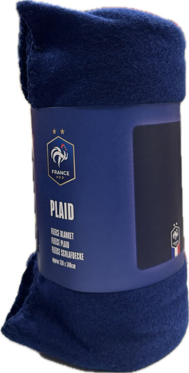 Plaid Polaire FFF - 110x140 cm - Équipe de France Football - Hexagone