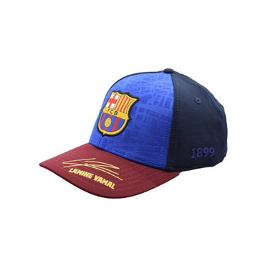 Casquette FC Barcelone Lamine Yamal junior vue officielle.