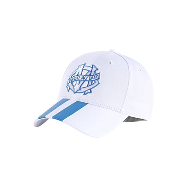 casquette om enfant blanc bleu logo olympique de marseille officiel