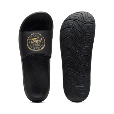 Claquettes OM Softride Teamcat Africa noir vue officielle.