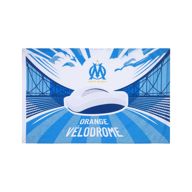 Drapeau OM Vélodrome Collection Officielle Taille 150 x 100 cm 2025/26 Bleu
