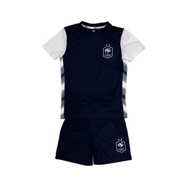 ensemble equipe de france enfant marine blanc 2026 fff officiel