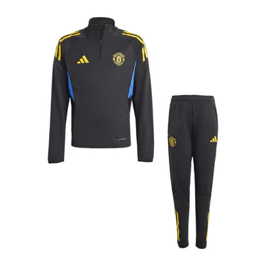 Ensemble Manchester United Training Tiro 25 junior 2025 2026 noir, vue complète.