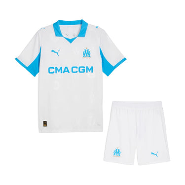 Ensemble OM Domicile Maillot Short Homme 2025/26 Blanc