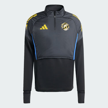 Top Manchester United Training Winter à Cagoule Homme 2025/26 Noir