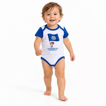 Lot de 2 Bodies OM Bébé Garçon 2026/27 Blanc Bleu – vue complémentaire 2