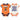 Lot de 2 Bodies PSG Bébé Fille 2026/27 Orange Écru