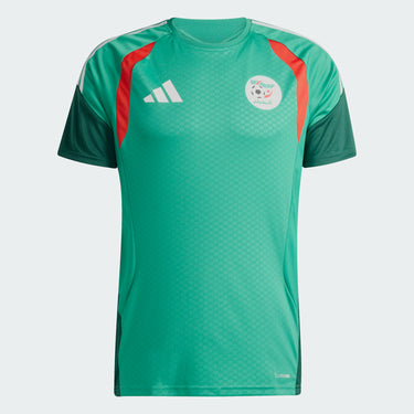 Maillot entraînement Algérie Coupe du Monde 2026 homme vert, vue avant officielle.