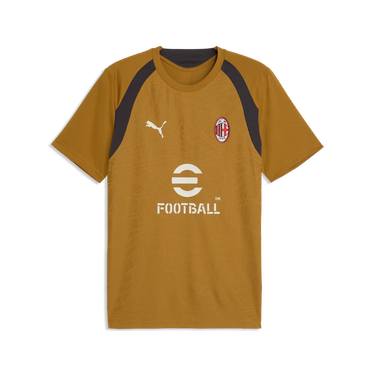 Ensemble Maillot Short AC Milan Entraînement Homme 2026/27 Or Gris Foncé : maillot de face
