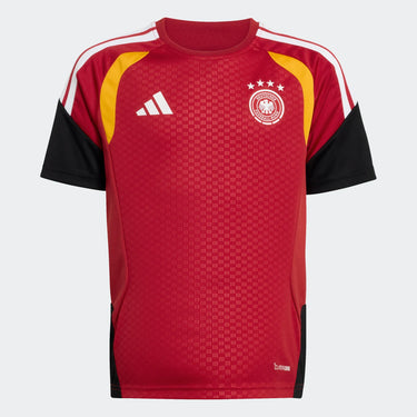 Ensemble Maillot Short Allemagne Entraînement Enfant 2026/27 Rouge Noir : maillot de face