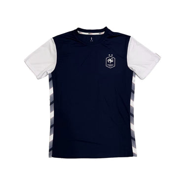 maillot france adulte detail design marine blanc