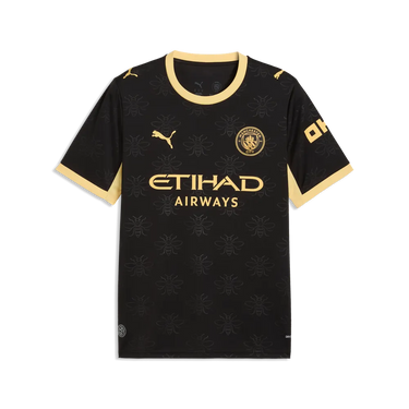 Haut du bundle – photographie originale Maillot Extérieur Manchester City Homme 2026/27 Noir Jaune
