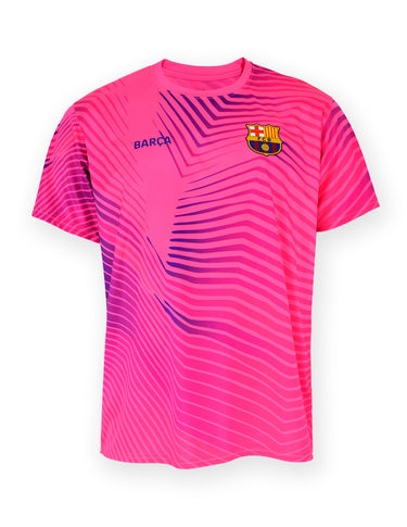 Maillot entraînement FC Barcelone 2025 2026 rose vue officielle.