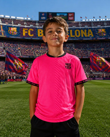 Maillot d'Entraînement FC Barcelone Enfant 2026 - Turquoise / Fuchsia