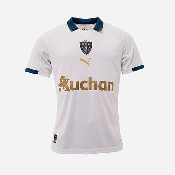 Maillot gardien RC Lens Sainte Barbe 2026 homme blanc, vue avant officielle.
