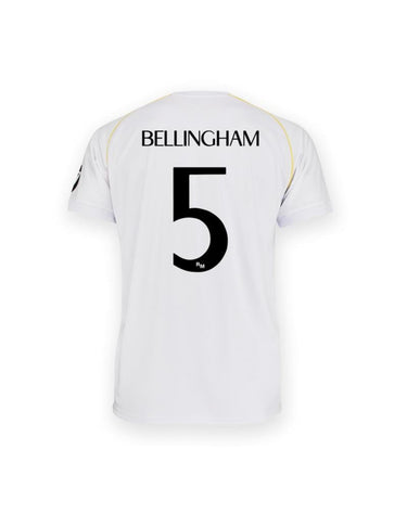 Maillot Real Madrid Domicile Bellingham N°5 Homme 2025/26 Blanc