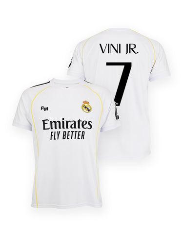 Maillot Real Madrid Domicile Vini Jr. N°7 Homme 2025/26 Blanc