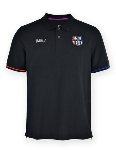 Polo FC Barcelone noir 5001PEB vue officielle.