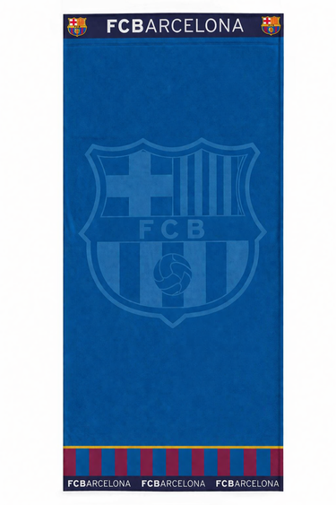 serviette barca bleu plage piscine coton doux