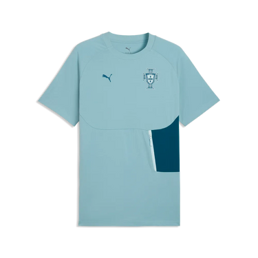 Le t-shirt bleu Seafoam du Portugal PumaTech propose un design frais et innovant.