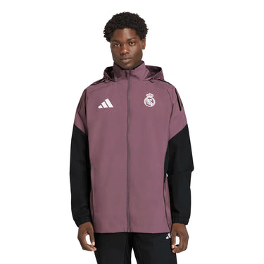 Men's Real Madrid 2026 All Weather Jacket Purple Black