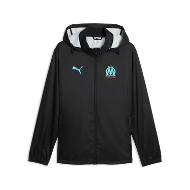 Veste à Capuche OM Training All Weather Homme 2026 Noir