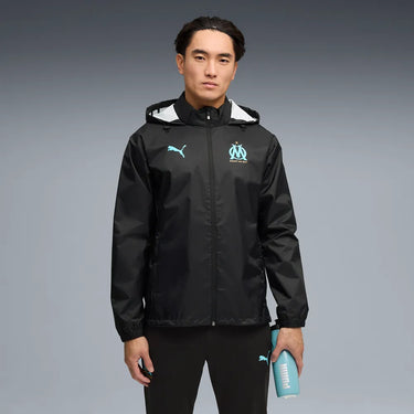 Veste à Capuche OM Training All Weather Homme 2026 Noir
