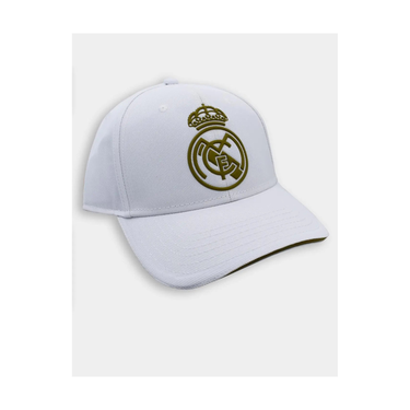 Pack PlanetFoot pack cadeau real madrid supporter echarpe casquette ballon: casquette Real Madrid sur fond blanc
