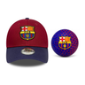 Pack PlanetFoot pack cadeau fc barcelone enfant 2026 27 casquette new era ballon: ensemble des articles du pack sur fond blanc