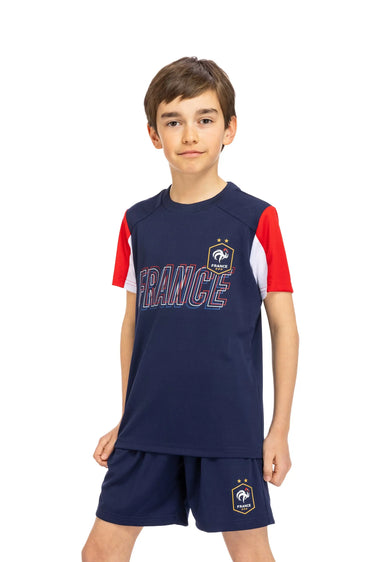 Ensemble Kit France F.F.F. Fan Junior 2023/24 Bleu