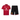 Ensemble Maillot Short Manchester United Domicile Enfant 2026/27 Rouge Noir – vue de l'ensemble sur fond blanc