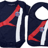 Ensemble Set Body + Bavoir Paris Saint-Germain Bébé 2025 Bleu ( PSG )