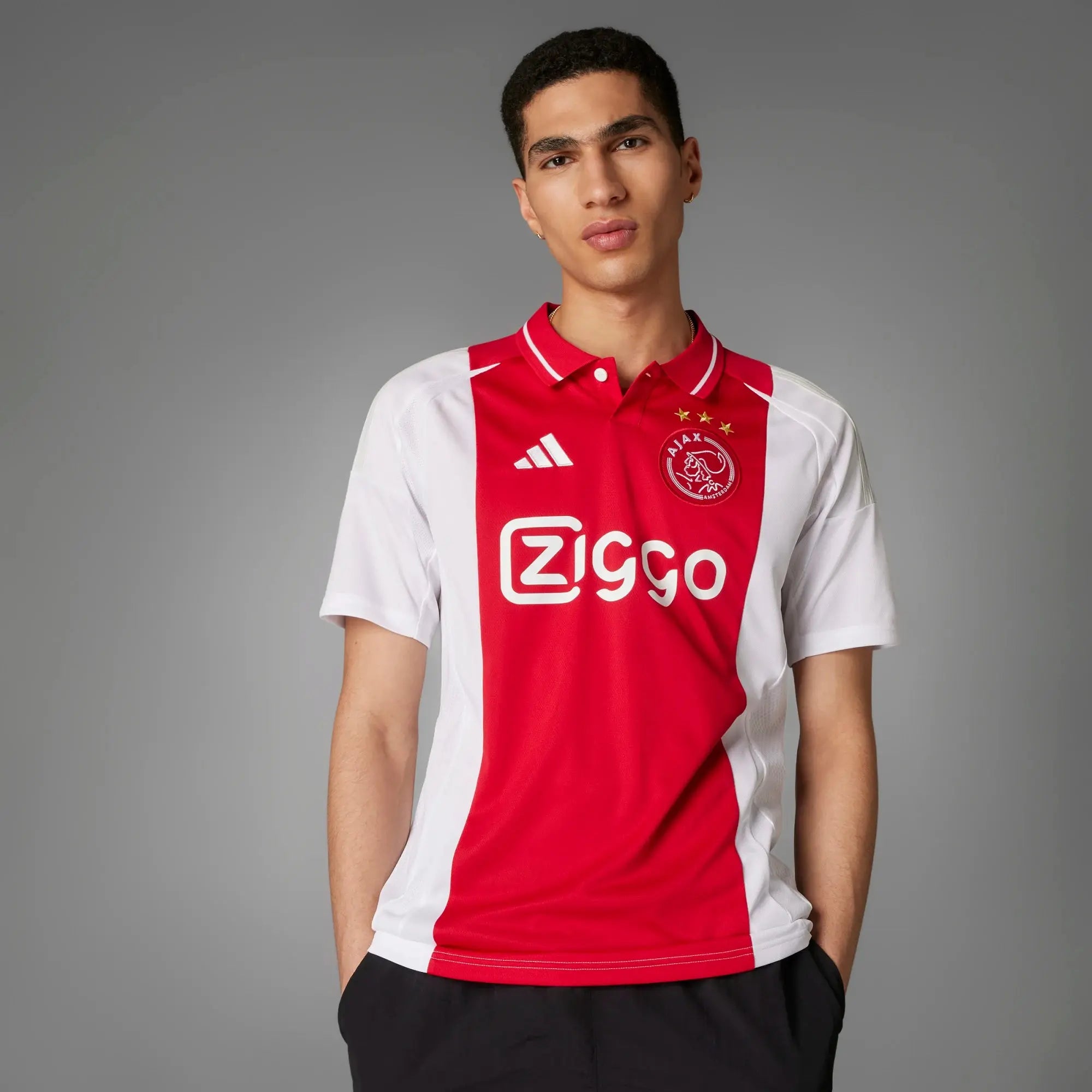 FC Amsterdam Vintage Le Coq Sportif Soccer Jersey - White, Red & Blue Uniform FC Amsterdam Vintage Le Coq Sportif Soccer Jersey - White, Red & Blue Uniform