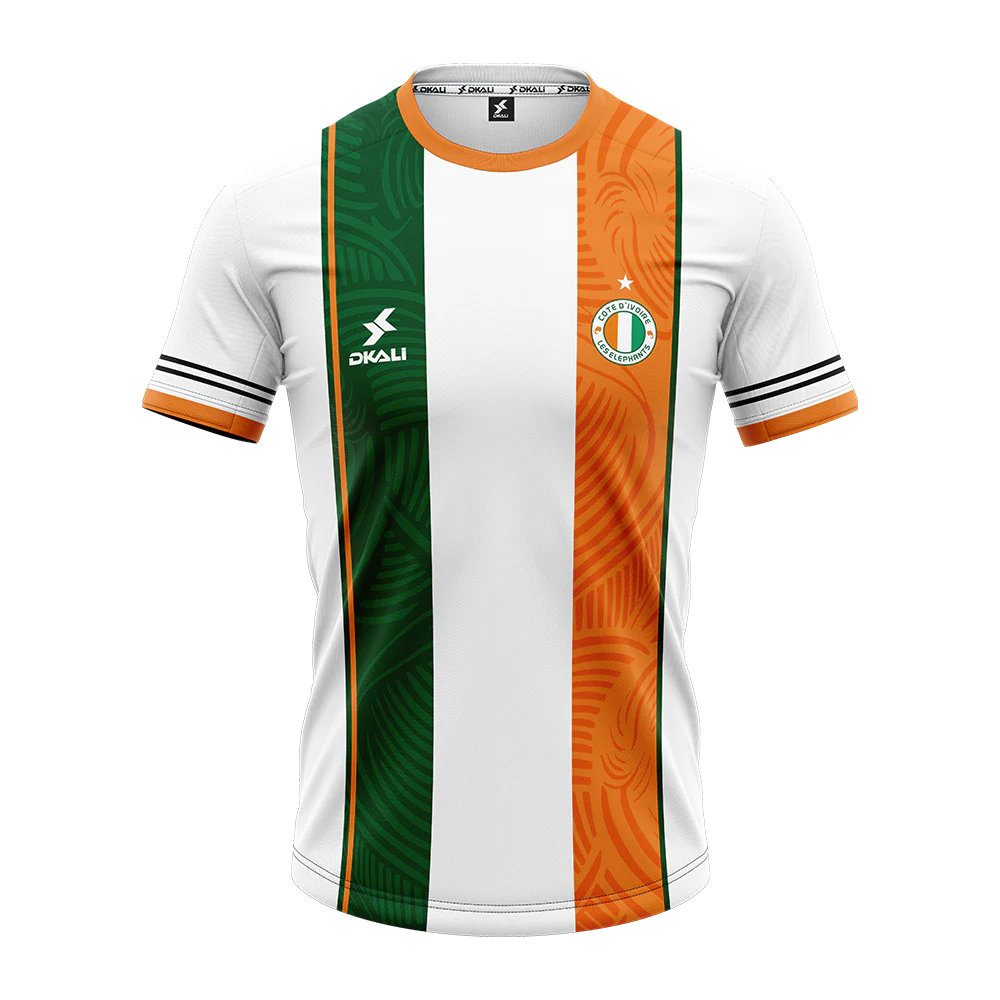 Maillot Dkali Cote d'Ivoire orange 2022 sur