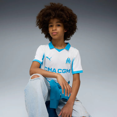 Maillot OM Domicile Junior 2025/26 Blanc