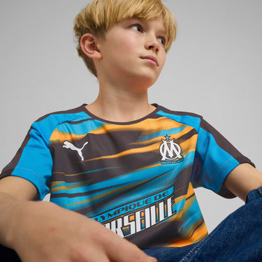 Maillot OM Faster Training Junior 2025 Bleu/Orange