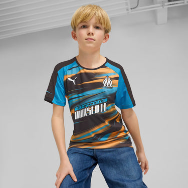 Maillot OM Faster Training Junior 2025 Bleu/Orange