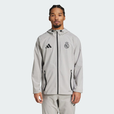 Veste à Capuche Real Madrid Survêtement Woven 2025 Gris