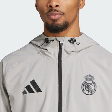 Veste à Capuche Real Madrid Survêtement Woven 2025 Gris