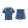 Ensemble Maillot Short OM Entraînement Homme 2026/27 Bleu Lavande – vue de l'ensemble sur fond blanc