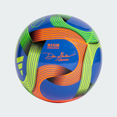 Détail du design multicolore MLS 2026 sur le ballon.