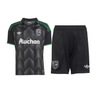 Ensemble Maillot Short RC Lens Extérieur Enfant 2026/27 Noir – vue de l'ensemble sur fond blanc