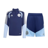 Ensemble Haut Short Ajax Amsterdam Entraînement Enfant 2026/27 Bleu Marine – vue de l'ensemble sur fond blanc