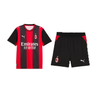 Ensemble Maillot Short AC Milan Domicile Homme 2026/27 Rouge Noir – vue de l'ensemble sur fond blanc