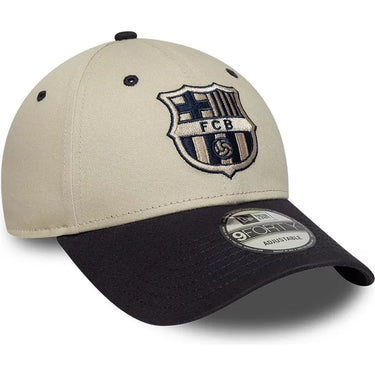 Casquette FC Barcelone New Era 9FORTY Beige Bleu Marine
