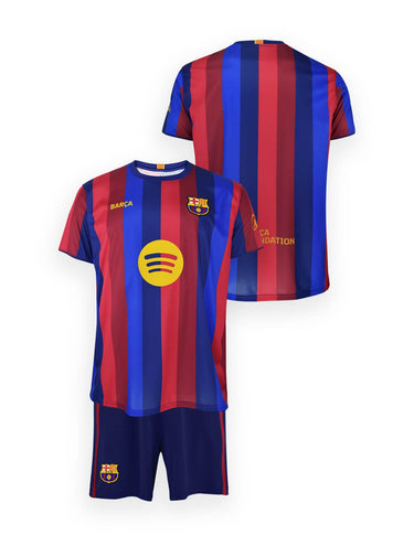 Ensemble Kit FC Barcelone Domicile Enfant 2026/27 Bleu Grenat - photo principale du pack cadeau