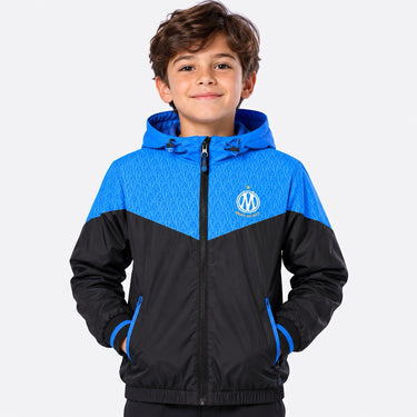 Coupe-Vent Fan OM Enfant 2026 Noir Bleu Roi