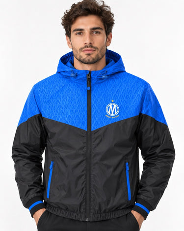 Coupe-Vent Imperméable Fan OM Homme 2026 Noir Bleu Roi
