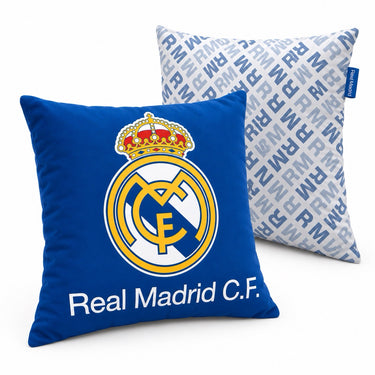 Real Madrid Reversible Crown Cushion 40 x 40 cm Blue