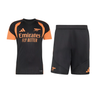 Ensemble Maillot Short Arsenal FC Entraînement Homme 2026/27 Noir Orange – vue de l'ensemble sur fond blanc